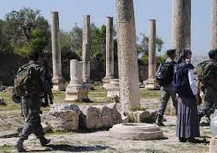 مستوطنون يقتحمون المنطقة الأثرية في سبسطية