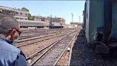 إصابات في حادث تصادم قطار مع جرار في محطة الاسكندرية