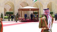 ‏الرئيس يجتمع مع العاهل الأردني ويبحثان آخر التطورات الياسية