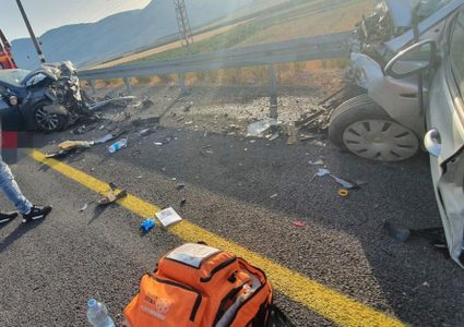 مصرع شاب ورضيع بحادث طرق قرب طبعون