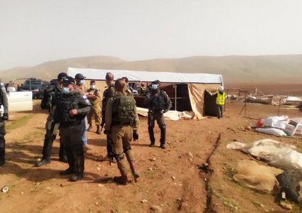 الاحتلال يهدد أهالي حمصة الفوقا بالاعتقال حال عدم الإخلاء