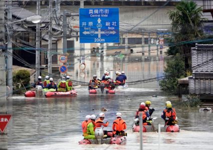 اليابان تطلب إخلاء أكثر من 120 ألف ساكن بسبب هطول أمطار غزيرة