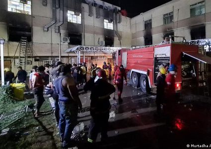 ارتفاع ضحايا حريق مستشفى كورونا في العراق إلى 64