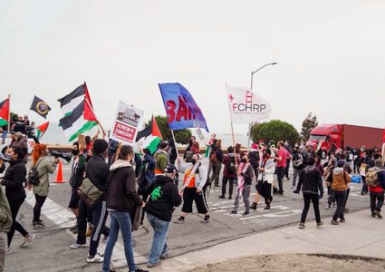 حملة لمنع تفريغ حمولة سفينة"زيم الإسرائيلية" في ولاية نيوجرسي