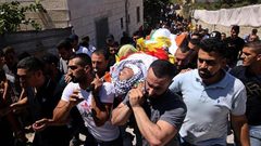 تشييع جثمان الطفل محمد العلامي وسط اندلاع مواجهات مع الاحتلال