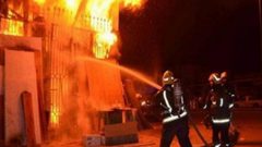 اخماد حريق هائل جنوب غرب نابلس