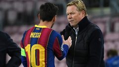 أول تعليق لمدرب برشلونة على رحيل ميسي