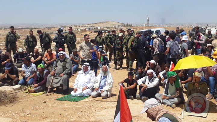 اصابات بالاختناق خلال قمع الإحتلال لاعتصام  شرق يطا