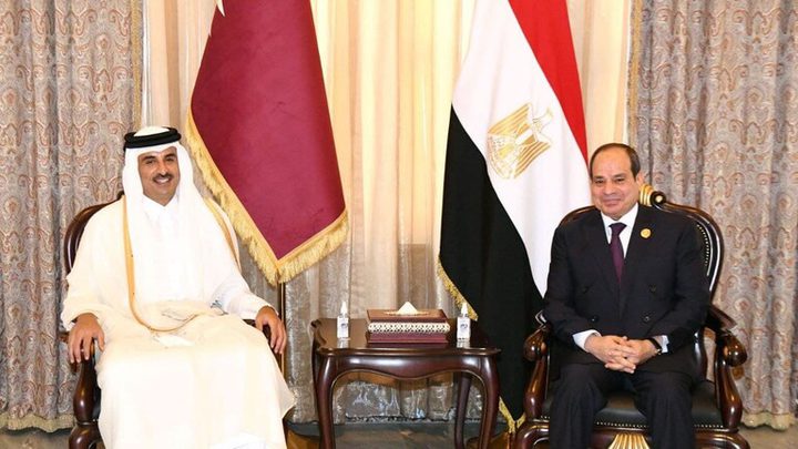السيسي وأمير قطر يتفقان على استئناف التعاون