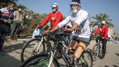 سباق دراجات هوائية لذوي الإعاقة في غزة