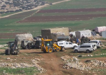 الاحتلال يهدم 3 خيام للماشية في خربة ابزيق شمال طوباس