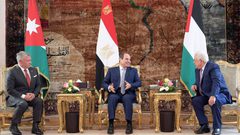 بدء القمة الثلاثية بين الرئيس وملك الأردن والرئيس المصري