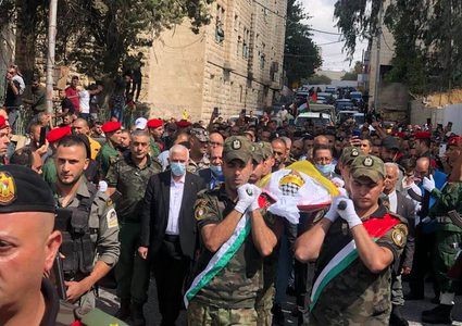 تشييع جثمان الشهيد حسين مسالمة في بيت لحم