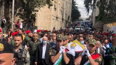 تشييع جثمان الشهيد حسين مسالمة في بيت لحم