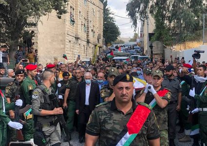 تشييع جثمان الشهيد حسين مسالمة في بيت لحم