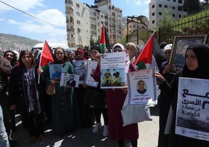 طوباس: وقفة إسناد مع الأسرى المضربين عن الطعام في سجون الاحتلال