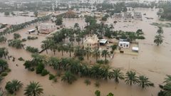 غرق مساحات شاسعة في ولاية الخابورة بسلطنة عُمان جراء الحالة المدارية "شاهين"