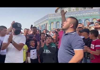شاهد تظاهرة ضد السماح بأداء طقوس يهودية في الأقصى