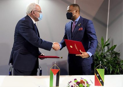 المالكي يوقع مع وزير خارجية سانت كيتس ونيفيس اتفاقية إلغاء الفيزا