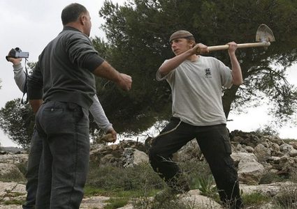 مستوطنون يسرقون معدات قطف الزيتون في"يتما" جنوب نابلس