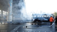 قتلى وجرحى بتفجير حافلة عسكرية في دمشق