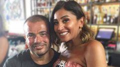 عمرو دياب ودينا الشربيني يلتقيان لأول مرة منذ انفصالهما