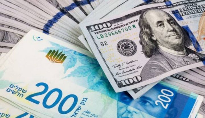انخفاض في سعر صرف الدولار أمام الشيكل الإسرائيلي
