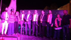 إضاءة محافظة جنين ومستشفى الشفاء للتوعية بمكافحة سرطان الثدي