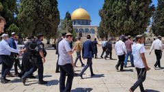 عشرات المستوطنين يقتحمون باحات الأقصى