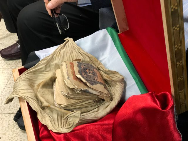 مراسم تسليم أمانة تركها جندي تركي في نابلس قبل  100 عام