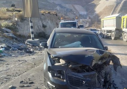 إصابات جراء حادث سير على طريق وادي النار