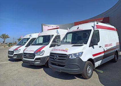 دخول 28 مركبة إسعاف ضمن قافلة أميال لقطاع غزة