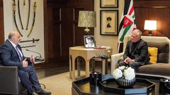 ملك الأردن يلتقي رئيس القائمة العربية الموحدة في عمان