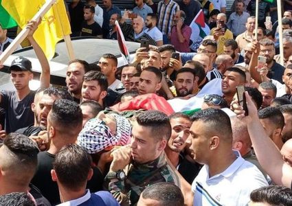 تشييع جثمان الشهيد صدام بني عودة من طمون