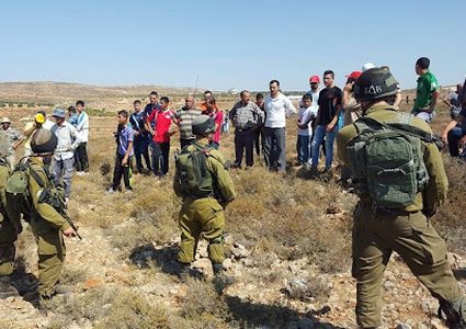 الاحتلال يمنع المزارعين في العمل في أراضيهم في جنوب غرب الخليل