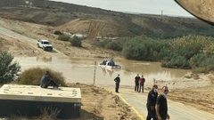 فيضانات وسيول وتدفق للمياه في صحراء النقب