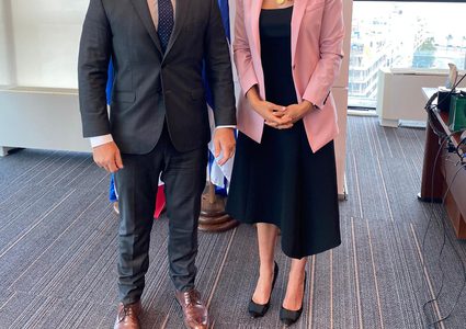 السفيرة رشيد تطلع رئيس الأوروغواي على انتهاكات الاحتلال