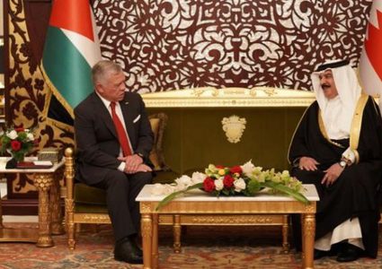 عاهلا الأردن والبحرين يبحثان تطورات القضية الفلسطينية