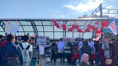 مقتطفات من فعالية الأيام الإرشادية لطلبة الثانوية العامة في جامعة النجاح الوطنية حيث استقبلت الجامعة نحو 6000 طالب وطالبة ثانوية عامة - تصوير سارة أبو الزيت