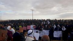 النقب: تظاهرة احتجاجية في قرية أبو تلول ضد اعتداءات شرطة الاحتلال