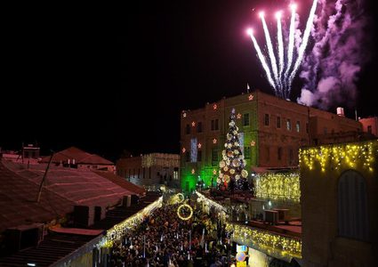 إضاءة شجرة الميلاد في القدس