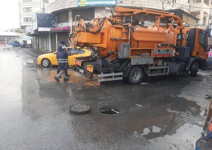 استعدادات بلدية نابلس للمنخفضات الجوية القادمة