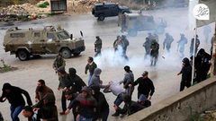 إصابات بالاختناق خلال مواجهات مع الاحتلال في برقة شمال نابلس
