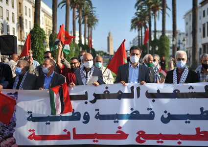 احتجاجات في 36 مدينة مغربية رفضا لـ"التطبيع مع الكيان الصهيوني"