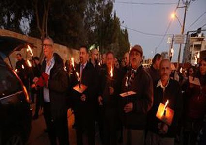 انطلاق مسيرة الشموع السنوية في بيت ساحور