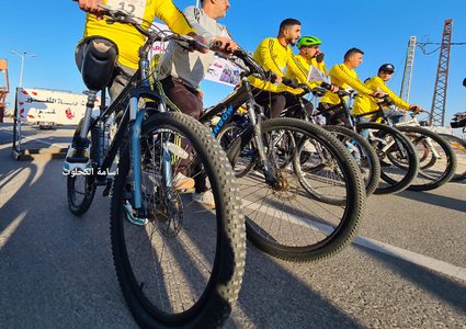 بطولة الدراجات الهوائية للأشخاص ذوي الإعاقة في غزة ، ضمن أنشطة بطولة ريتشل كوري السابعة للأشخاص ذوى الإعاقة للعام 2021م والتي حملت شعار "مجتمع رياضي دامج"