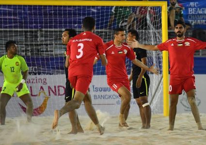 منتخبنا للكرة الشاطئية يخسر أمام قطر في نصف نهائي غرب آسيا