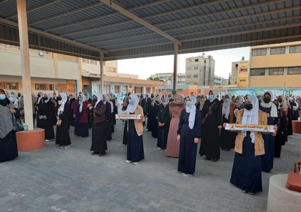انتظام الدراسة في مدارس محافظات قطاع غزة مع بدء الفصل الدراسي الثاني للعام 2021 - 2022
