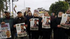 وقفة إسناد للأسير المريض ناصر أبو حميد في الخضر