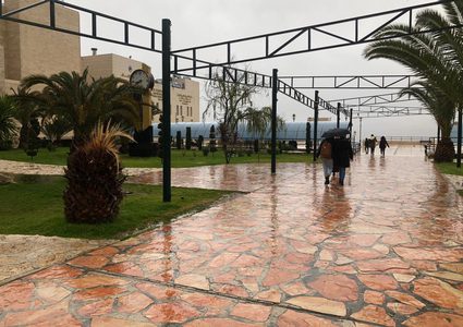 تسود الأجواء الضبابية وشديدة البرودة في جامعة النجاح الوطنية بمدينة نابلس صباح اليوم الأحد .. تصوير سجود جعارة